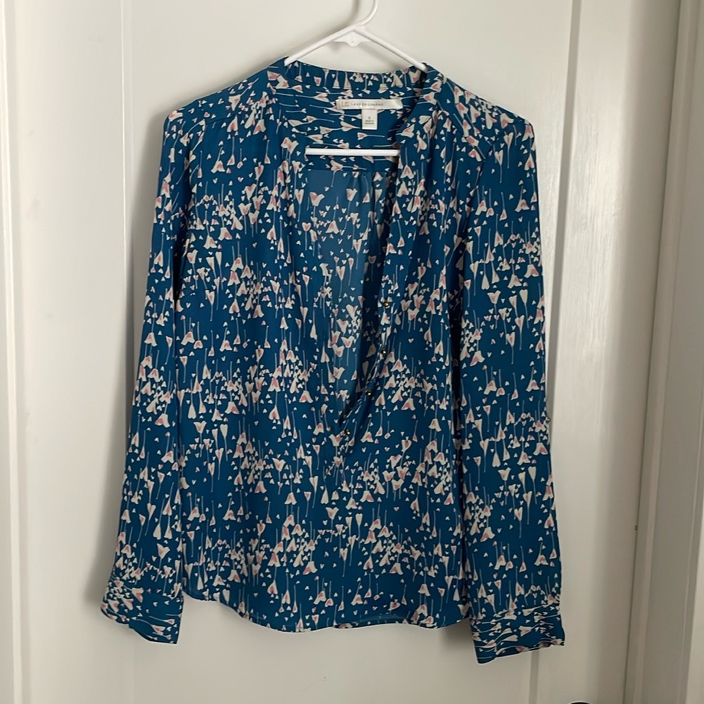 Lauren Conrad polyester floral shirt